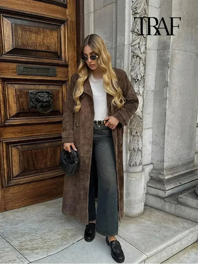 Johanne® | Trenchcoat aus Wildleder