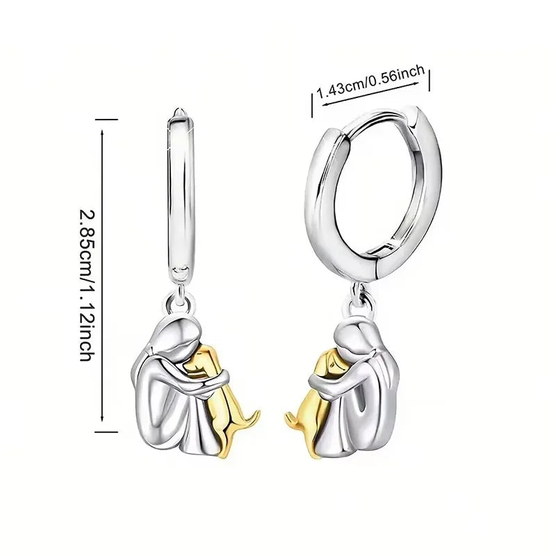 Millie® | Ohrringe mit Hundesymbol (Runder Verschluss)