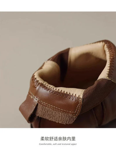 Gerlinde® |  Chelsea-Stiefel aus weichem Leder mit dickem Absatz