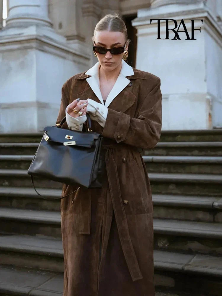 Johanne® | Trenchcoat aus Wildleder