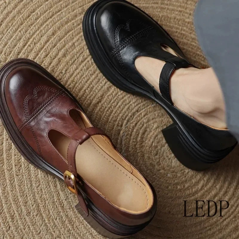 Greta® | Vegane Leder Orthopädische Mary Jane Schuhe