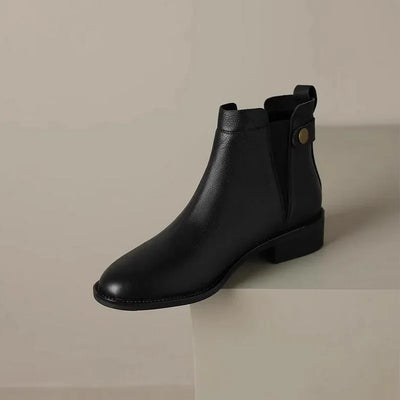 Gerlinde® |  Chelsea-Stiefel aus weichem Leder mit dickem Absatz