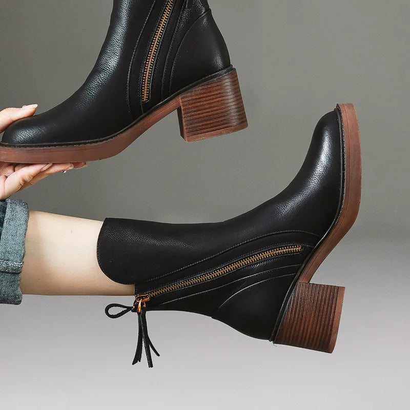 Edith® | Leder Stiefeletten