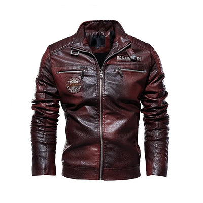 Günther® | Vintage Braun Premium Bikerjacke aus Leder