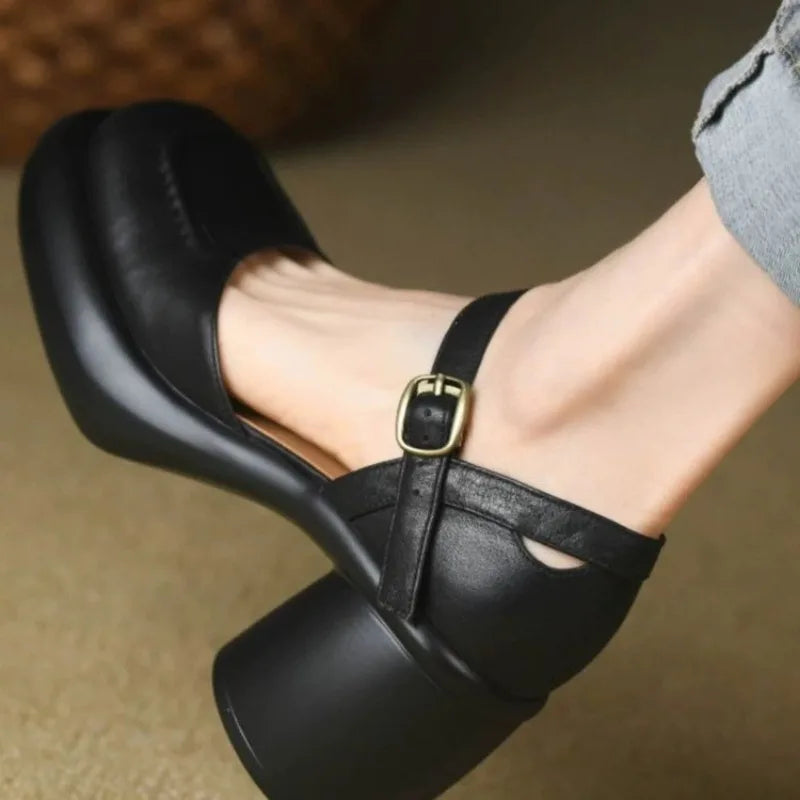 Agnes® | Vegane Leder Orthopädische Peeptoe-Schuhe