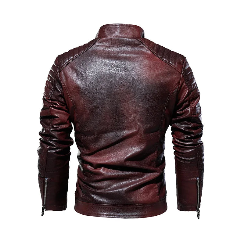 Günther® | Vintage Braun Premium Bikerjacke aus Leder