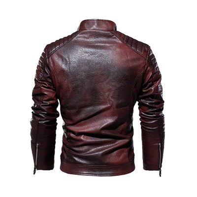 Günther® | Vintage Braun Premium Bikerjacke aus Leder