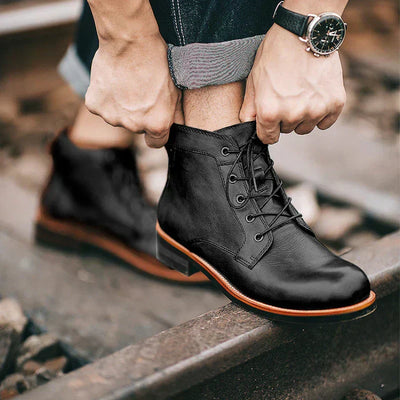 Paul® | Herren Retro Stiefel mit runder Spitze
