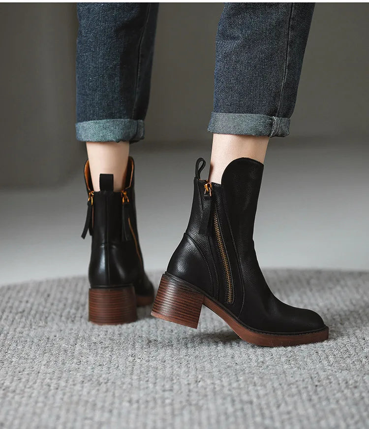 Edith® | Leder Stiefeletten