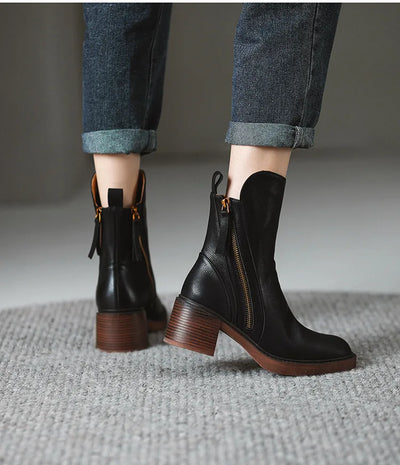 Edith® | Leder Stiefeletten