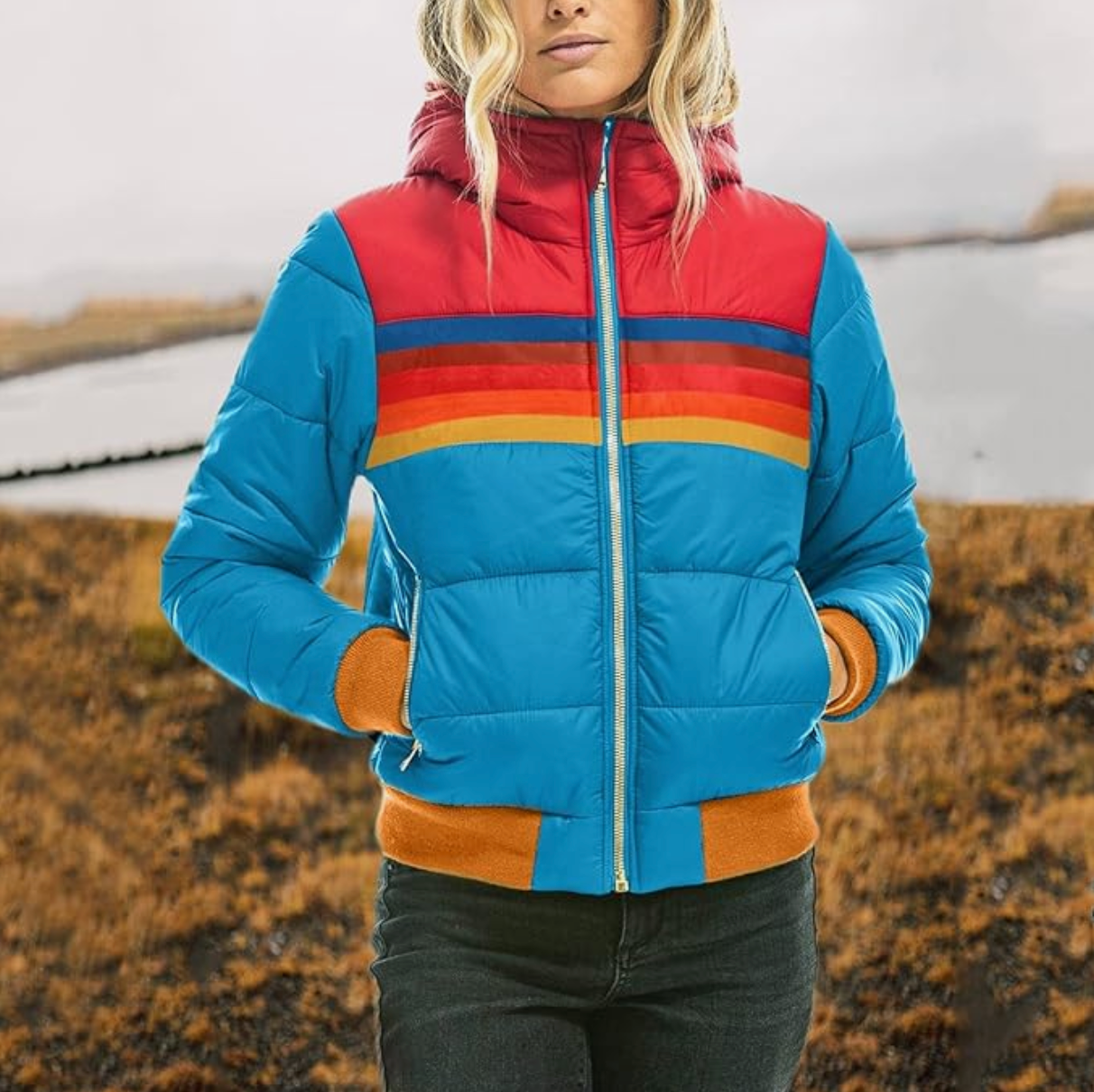 Viki® | Retro-Jacke mit Pelzhut
