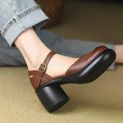 Agnes® | Vegane Leder Orthopädische Peeptoe-Schuhe