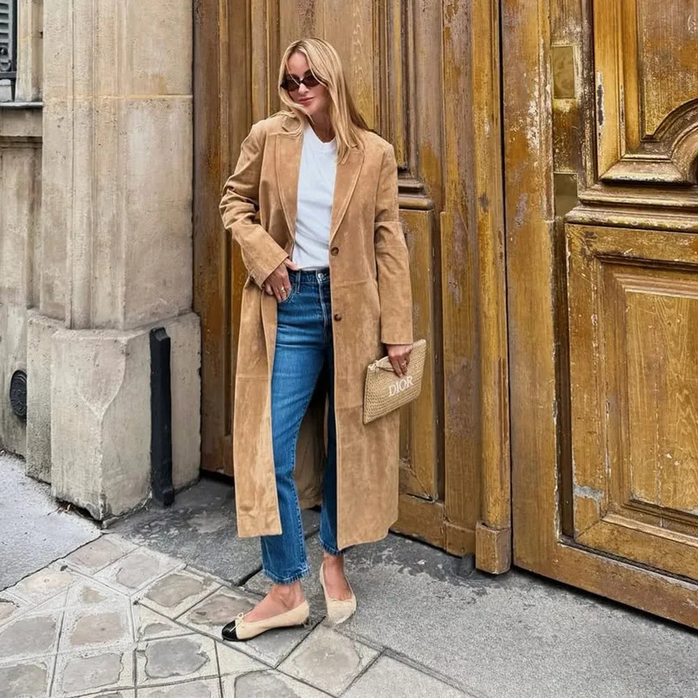 Louise® | Trenchcoat aus Wildleder