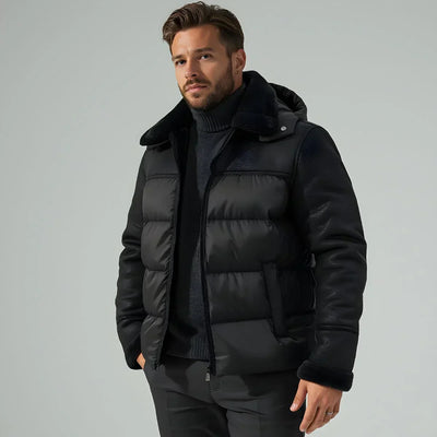 Christoph® | Premium Puffer Lederjacke