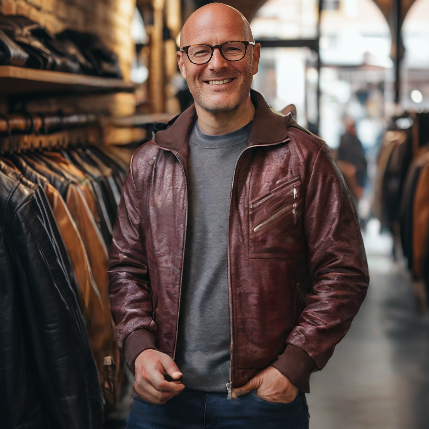 Simon® | Premium Lederjacke