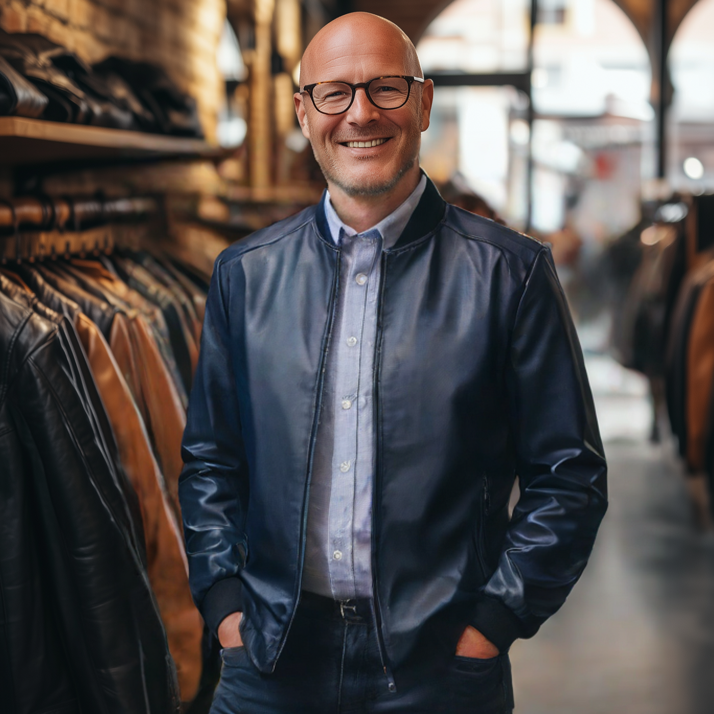 Hermann® | Klassische Premium Gold Lederjacke