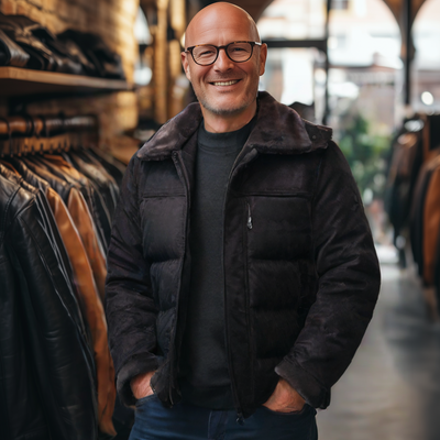 Christoph® | Premium Puffer Lederjacke