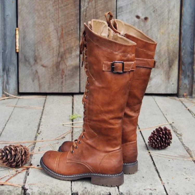Ulrike® | Modische Hohe Reiterstiefel mit Niedrigem Absatz