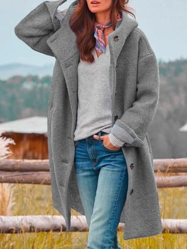 Theresa® | bequemer Wintermantel mit Knöpfen