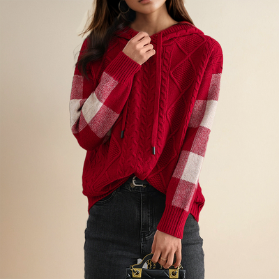 SABINE® | JACQUARD-PULLOVER MIT KAPUZE