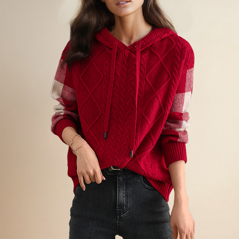 SABINE® | JACQUARD-PULLOVER MIT KAPUZE