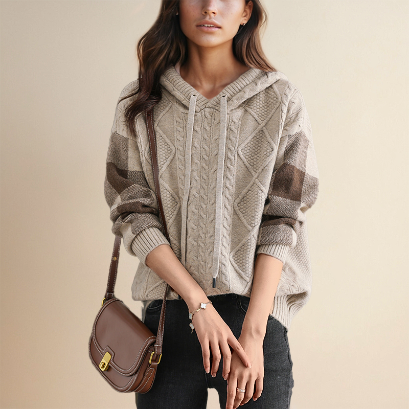 SABINE® | JACQUARD-PULLOVER MIT KAPUZE