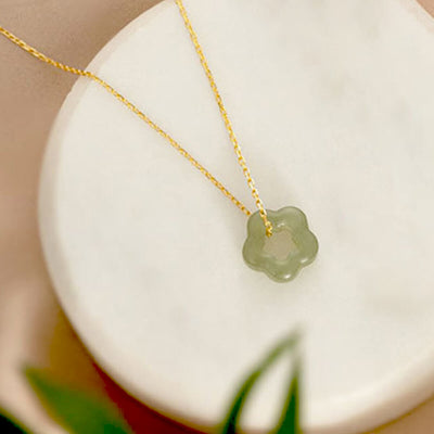 Adelheid® | BLUMEN-JADE-HALSKETTE