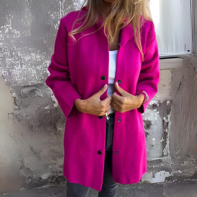 Nora® | Ein-Knopf Jacke mit Kapuze