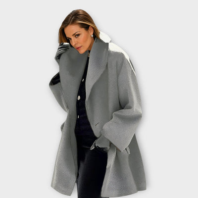 Kathrin® | Premium Winddichter Wollmantel