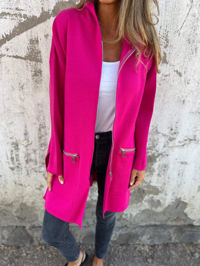 Lena® | Langärmlige Strickjacke mit Reißverschluss