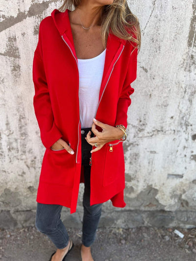 Lena® | Langärmlige Strickjacke mit Reißverschluss