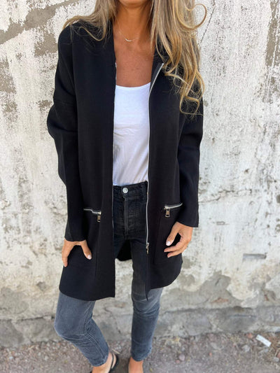 Lena® | Langärmlige Strickjacke mit Reißverschluss