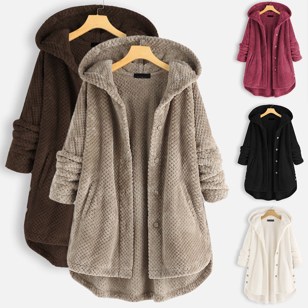 Florentina® | Winter Kapuzen-Doppel-Fleece-Mantel