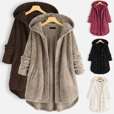 Florentina® | Winter Kapuzen-Doppel-Fleece-Mantel