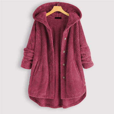 Florentina® | Winter Kapuzen-Doppel-Fleece-Mantel