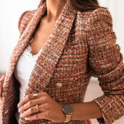 Martina® | Langärmlige Blazer mit kariertem Muster