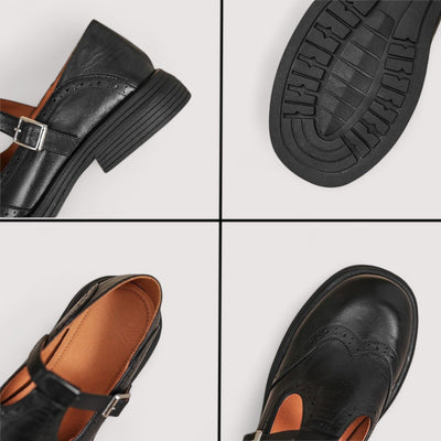 Lisa® | Vegane Leder Orthopädische Mary Jane Schuhe