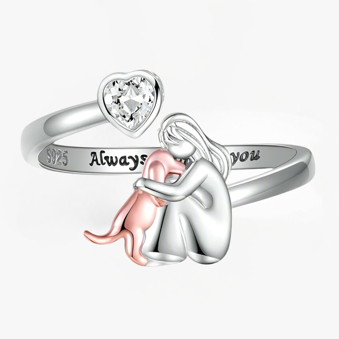 Stella® | Ring mit Hundesymbol (Rose)