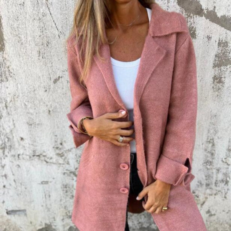 Claudia® | CASUAL EIN-KNOPF-JACKE MIT KAPUZE