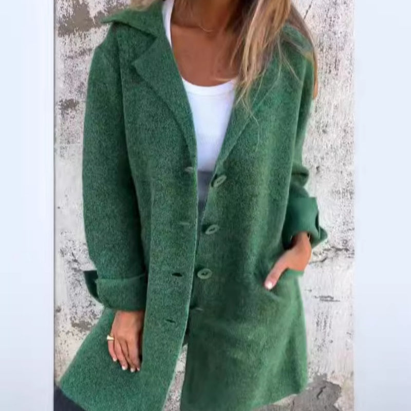 Claudia® | CASUAL EIN-KNOPF-JACKE MIT KAPUZE