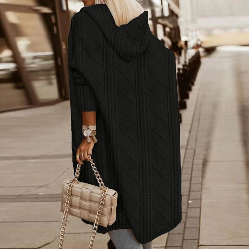 Helene® | Verlängerte Länge Kapuzencardigan