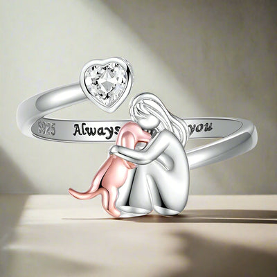 Stella® | Ring mit Hundesymbol (Rose)